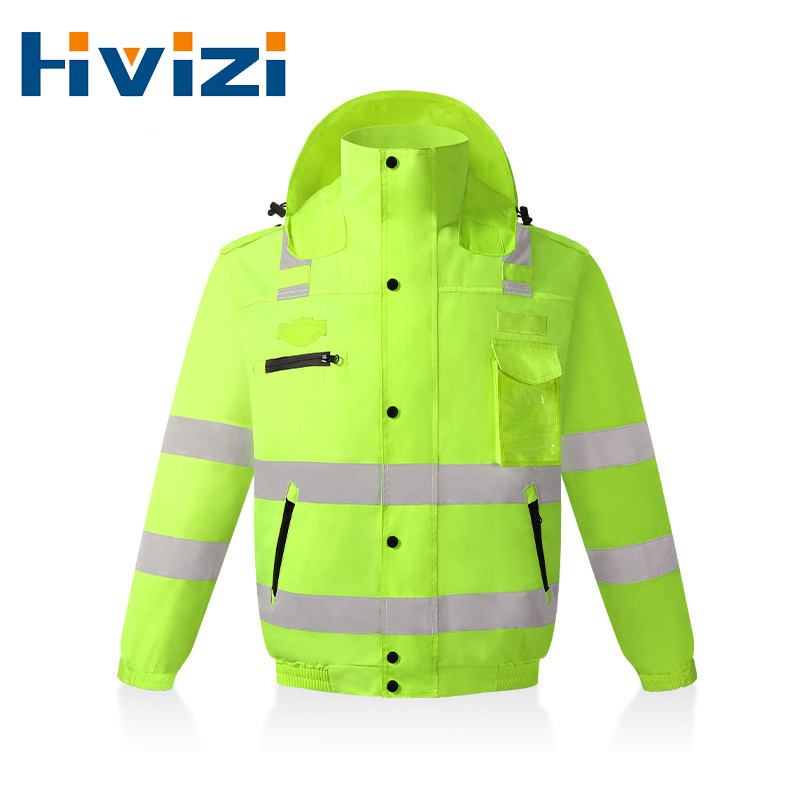 Quality Winter Clothing Bomber Jacket - 防水ボンバージャケット Hi Vis 作業服ジッパーフロント高品質衣類安全ジャケット屋外作業男性
