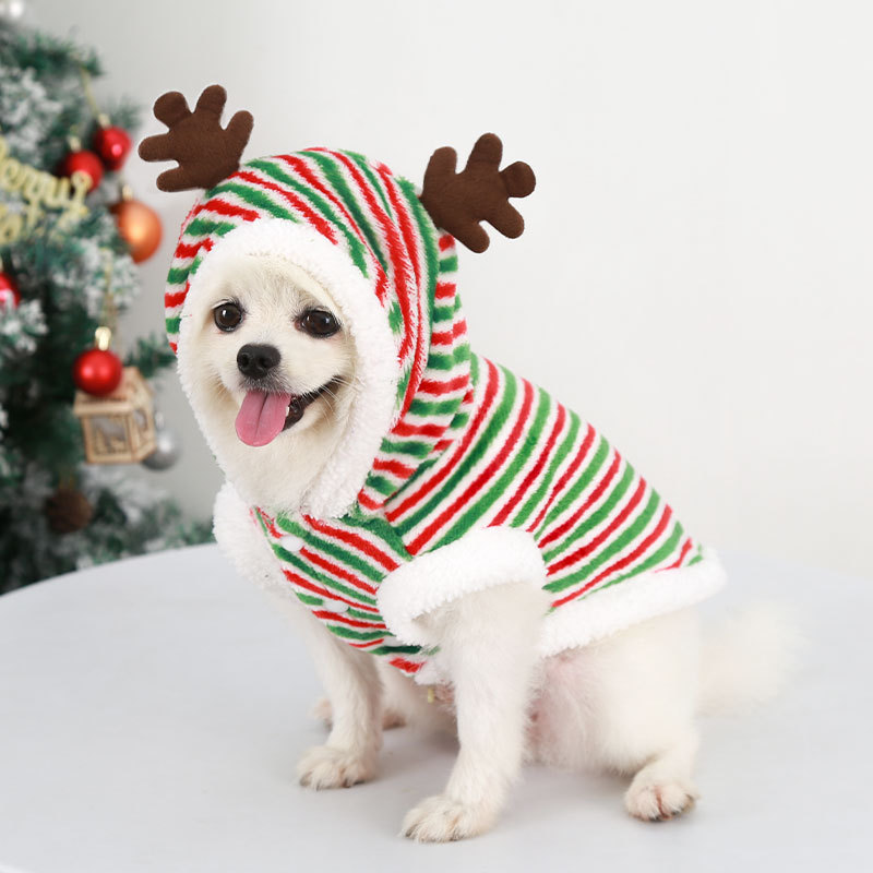 Winter Clothing Looks - メリークリスマス犬のコート,鹿のスタイルの服,ペットの服,小型犬と中型猫のための豪華な衣装