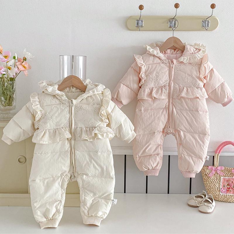 Winter Clothing Baby Girl - Cekcya ツインズ服ベビー冬新生児ジャンプスーツ幼児女の子ワンピース素敵なロンパース 100 日プラスベルベット服