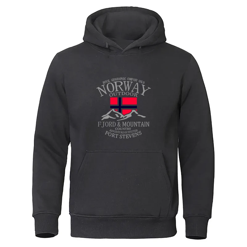 Winter Clothing Norway - ノルウェーフィヨルドマウンテンパーカー男性のための秋ストリートパーカールーズファッション高品質パーカーオーバーサイズカジュアル服女性