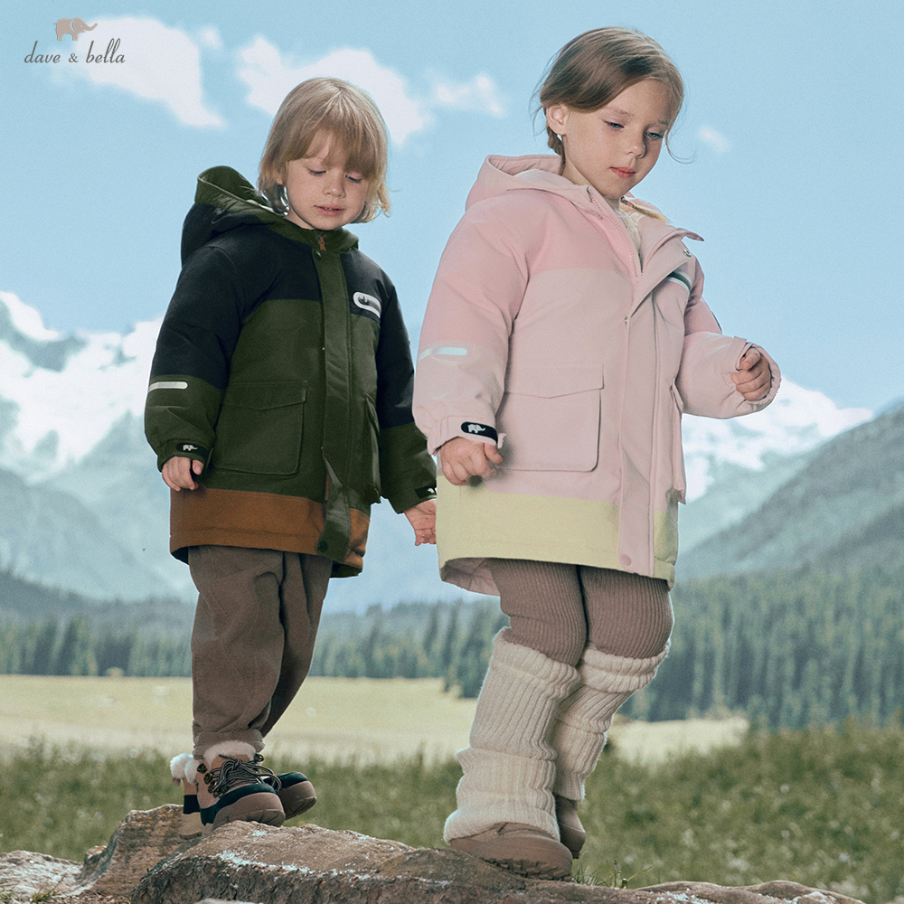 Winter Clothing Baby Boy - デイブベラ子供ダウンジャケット冬男の子女の子肥厚ぬいぐるみコートベビーアウトドアスポーツジャケット子供フード付き服 DB4254871