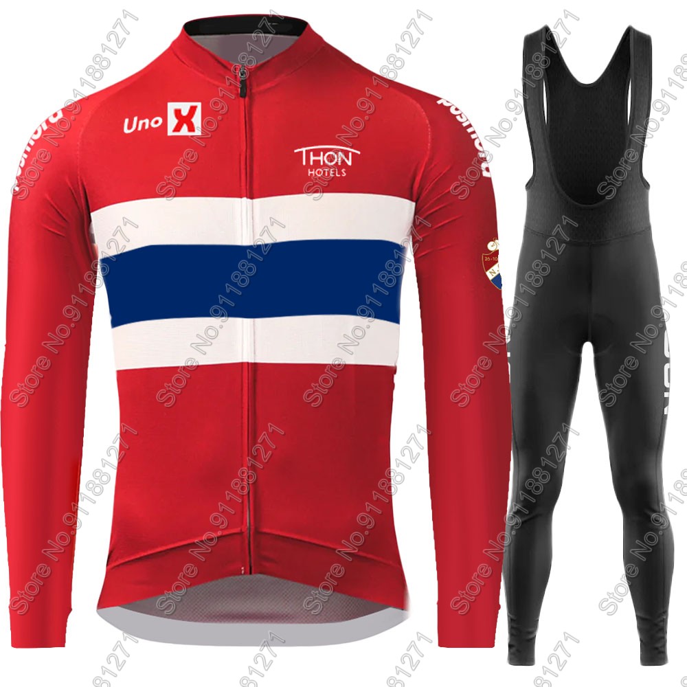 Winter Clothing Norway - ノルウェー代表チーム 2026 サイクリングジャージセット ノルウェー夏冬マウンテンウェアスーツ メンズ長袖 MTB