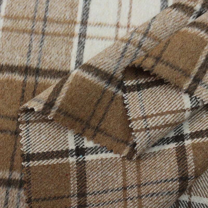 Winter Clothing Material - 100 × 148 センチメートルソフト厚いヴィンテージウールチェック柄生地 DIY ジャケットコートドレススーツ素材男性女性秋冬衣料品