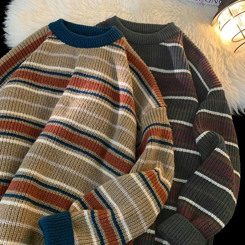 Winter Clothing Trends 2026 - TFETTERS ブランド冬のセーター男 2026 秋冬ルーズ O ネックカラーブロッキング