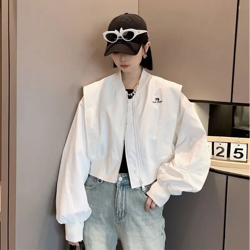 Quality Winter Clothing Bomber Jacket - 女性の野球ボンバージャケット,アビエイターコート,ショート,ルーズ,ラグジュアリー,衣類,プロモーション,高品質,オファー,販売,春,秋