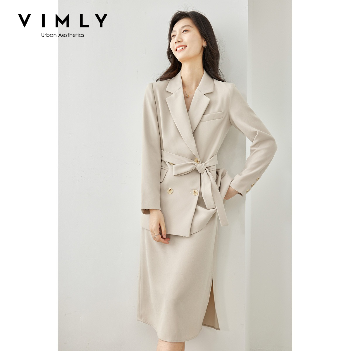 Winter Clothing Ladies - VIMLY レディース ツーピースセット 2026 秋 ブレザーコート