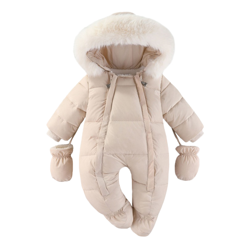 Winter Clothing Baby Boy - 生まれたばかりの赤ちゃんのためのフード付きロンパース,厚いベルベットのジャンプスーツ,0〜18m,暖かい冬