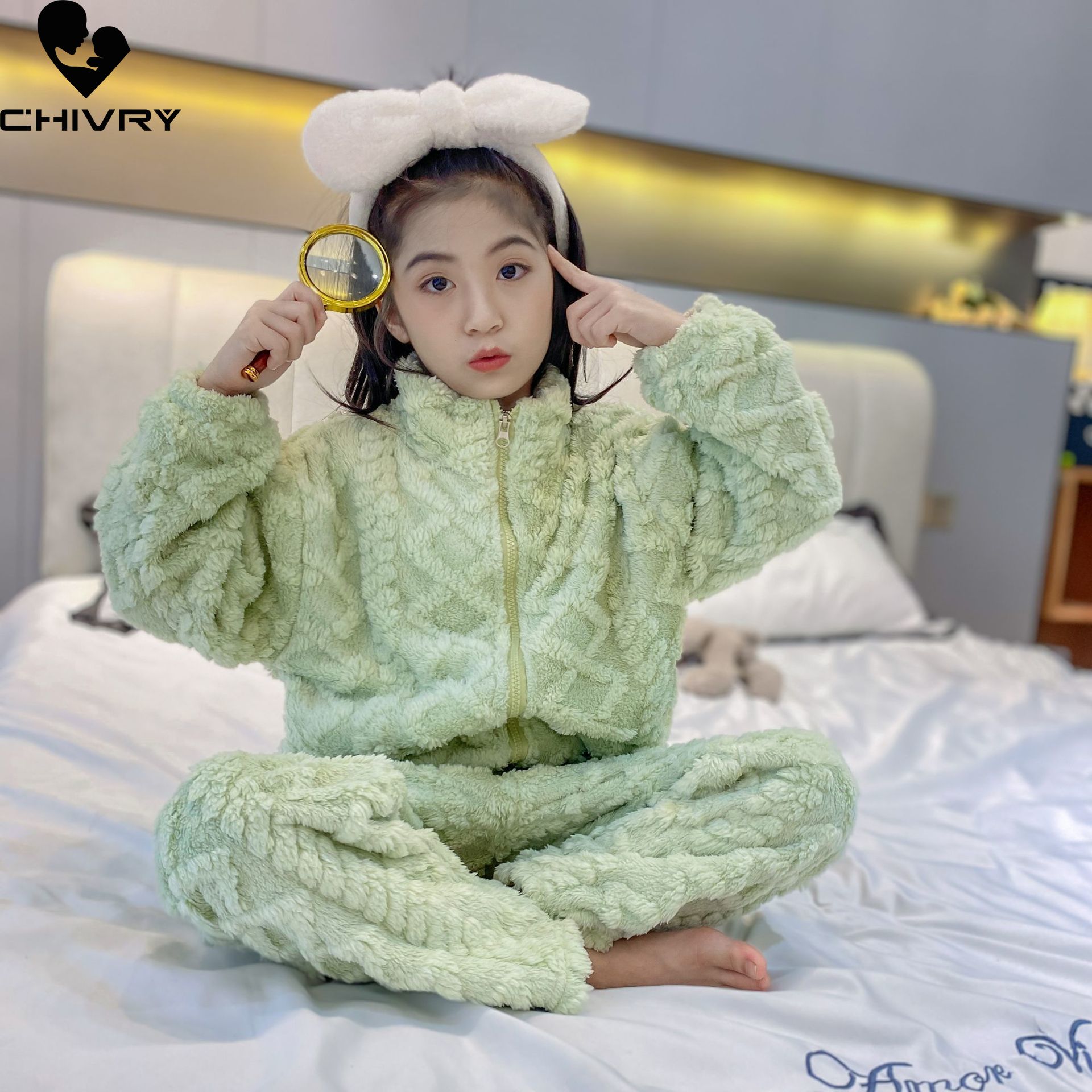 子供用の厚いフランネルパジャマ,ジッパー付き,男の子と女の子 - Winter Clothing Baby Boy のレビューと価格