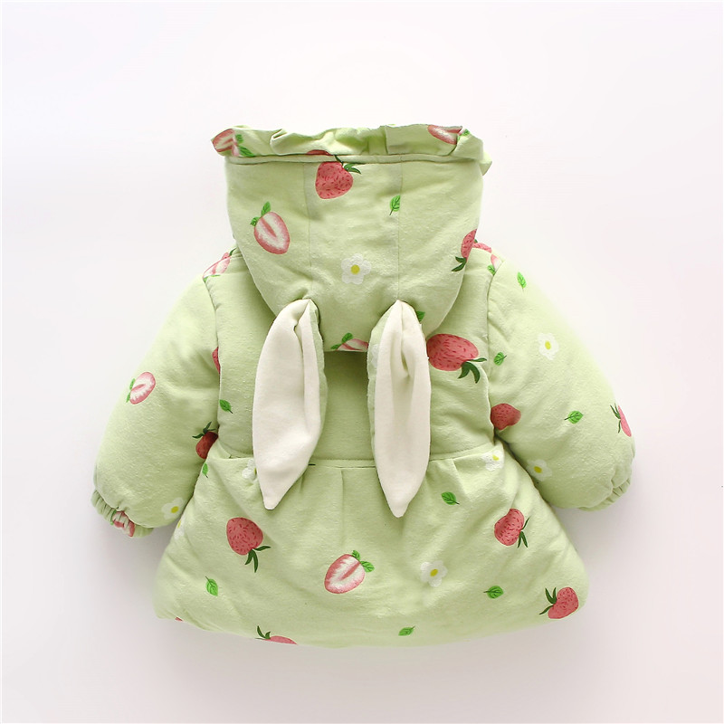 女の赤ちゃんコート冬コート冬イチゴサーマルフード付き女の子ジ - Winter Clothing Baby Girl のレビューと価格
