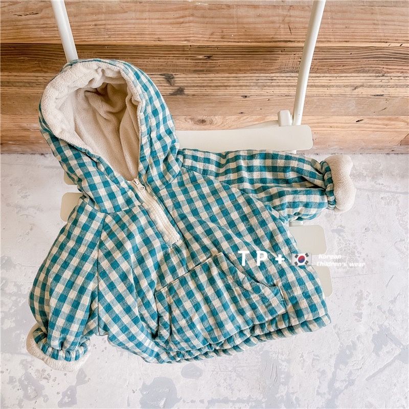 ファッションチェック柄キッズジャケット2026韓国風厚手コッ - Winter Clothing Baby Boy のレビューと価格