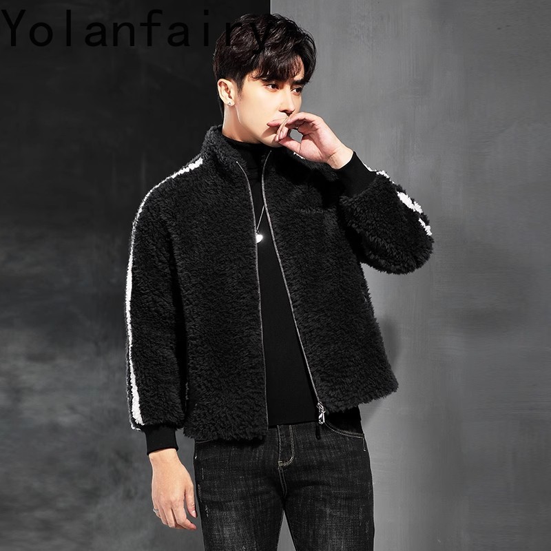 Yolanfy-メンズの豪華な冬のジャケット,ウール100% - Quality Winter Clothing のレビューと価格