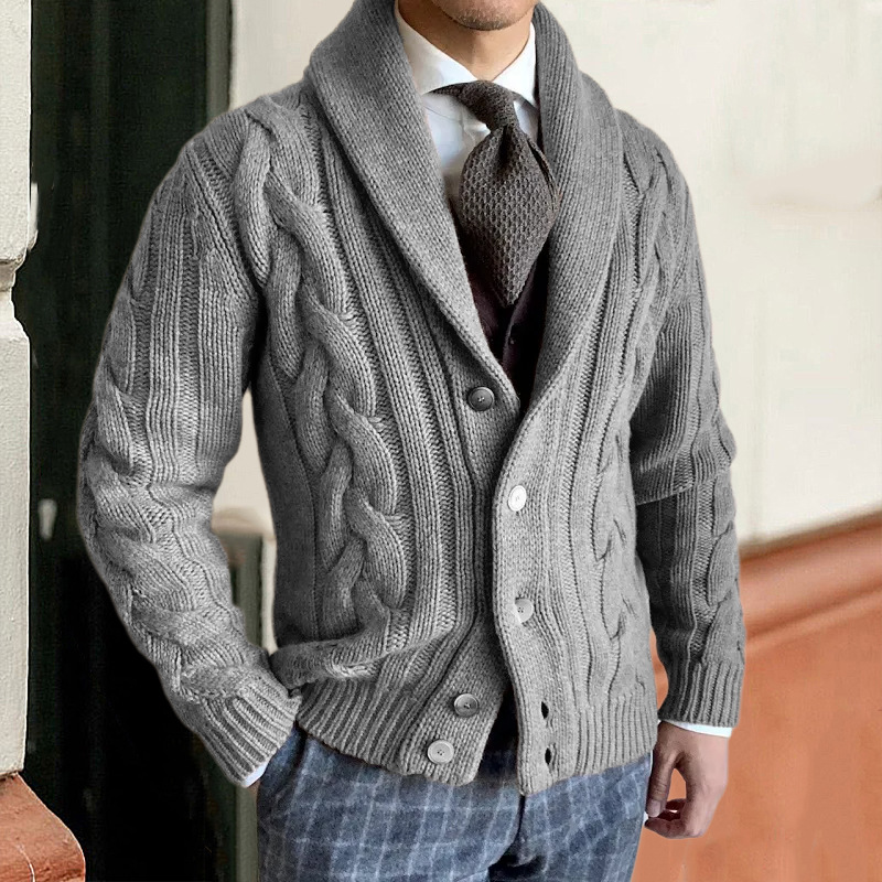 2026 秋冬新作ニットカーディガンメンズラペル長袖ツイスト - Winter Clothing Trends 2026 のレビューと価格