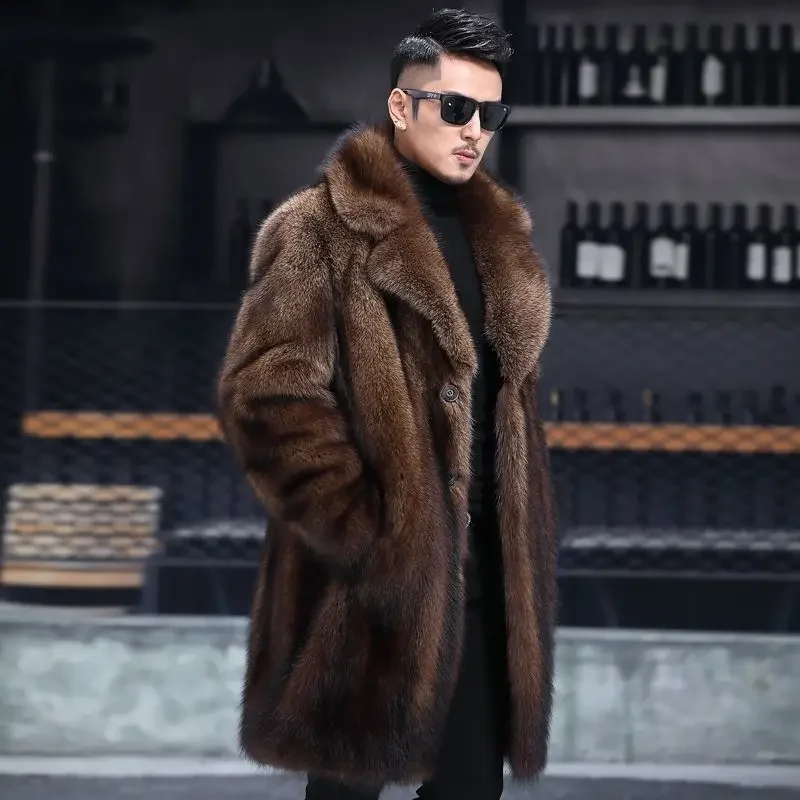 高級ブランド紳士服毛皮ジャケットミッドレングスフェイクファー - Quality Winter Clothing のレビューと価格