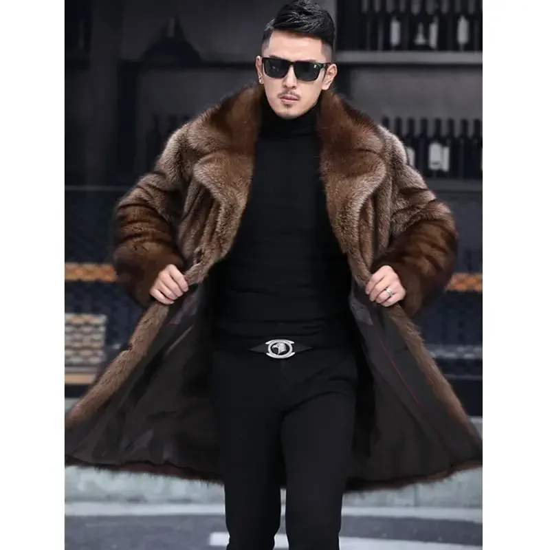 高級ブランド紳士服毛皮ジャケットミッドレングスフェイクファー - Quality Winter Clothing のレビューと価格