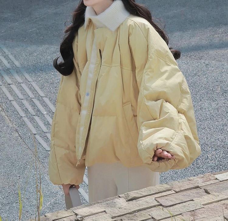 冬の新作ハイエンドスタイル超格好良いイエローショート丈コット - Winter Clothing Looks のレビューと価格