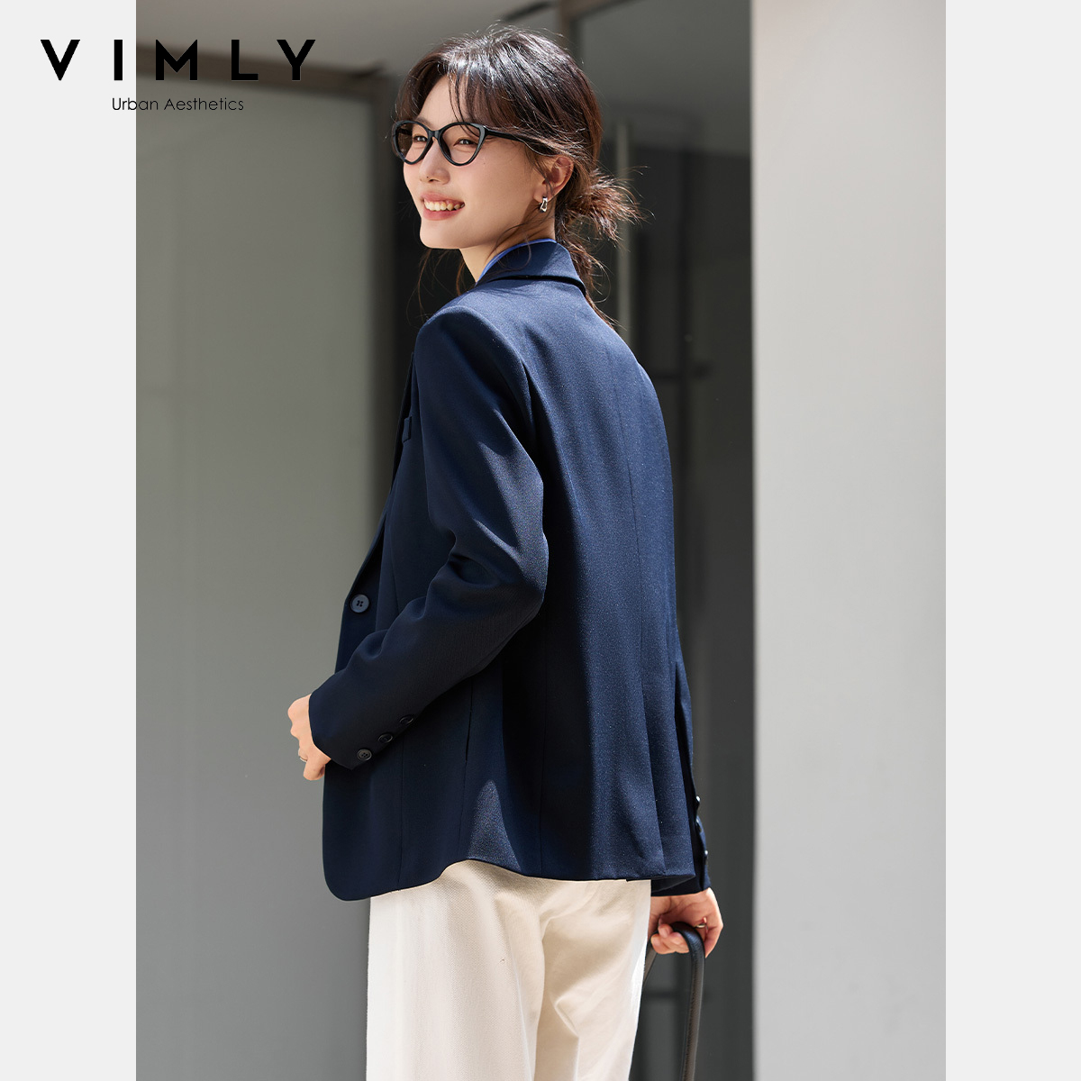 VIMLY レディース ネイビー ブルー ジャケット 秋 2 - Winter Clothing Trends 2026 のレビューと価格