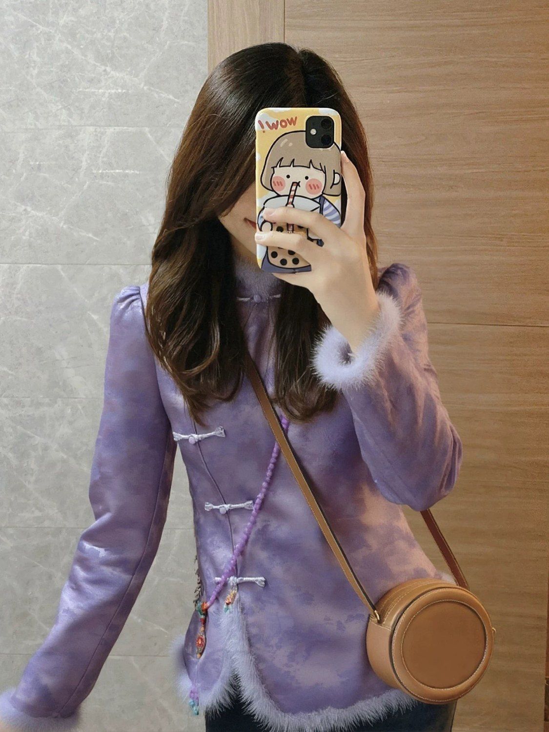 2026冬新作中国紫スタンドカラートップスレディースおしゃれ - Winter Clothing Looks のレビューと価格