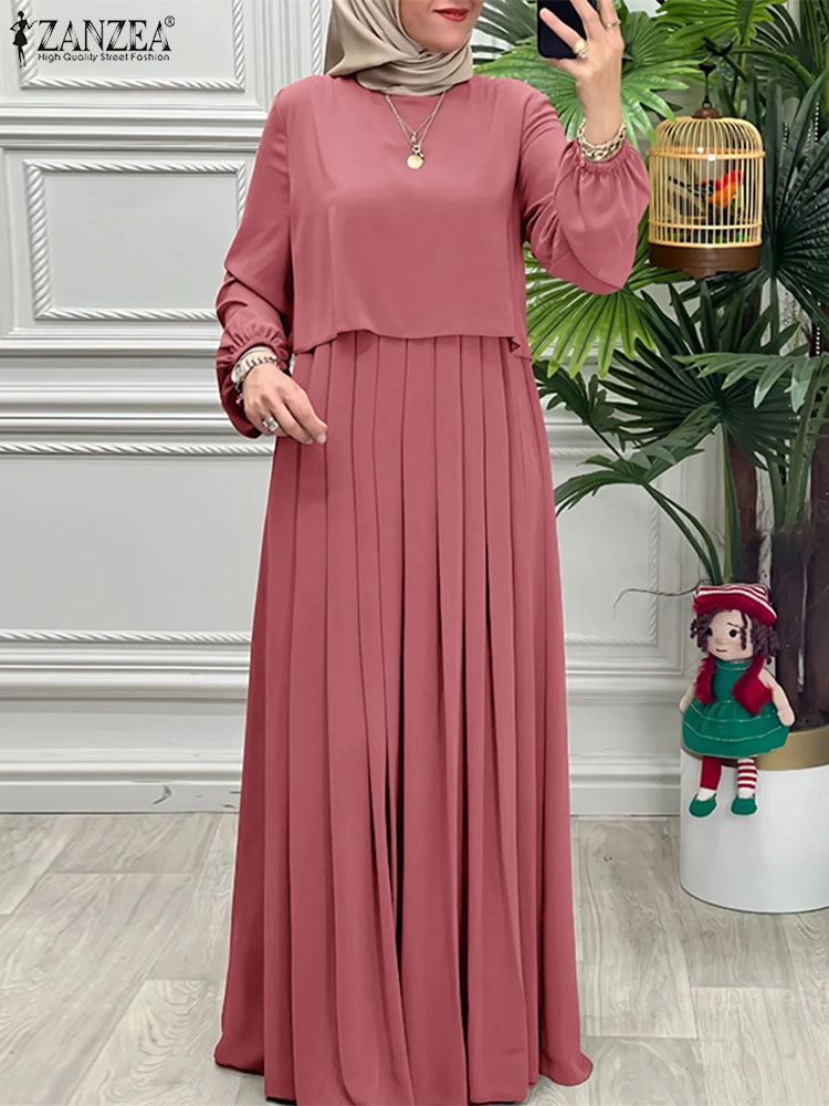 女性春パッチワークドレス 2026 ZANZEA イスラム教 - Winter Clothing Trends 2026 のレビューと価格