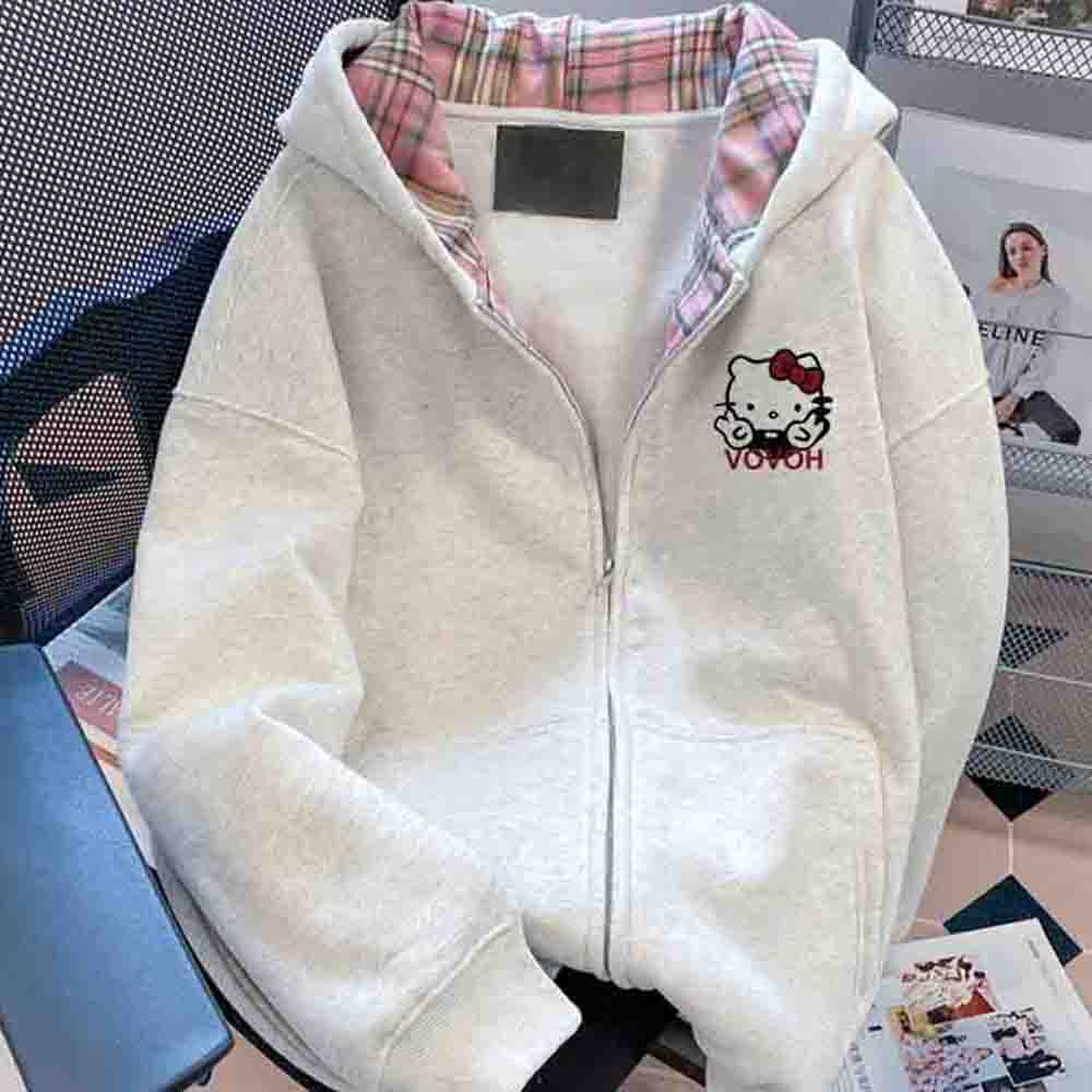 ハローキティ女性のフード付きスウェットシャツかわいい漫画学生 - Winter Clothing Clearance Sale のレビューと価格