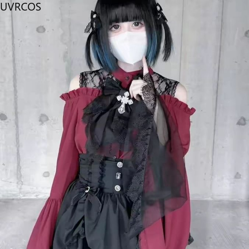 女性用フラウンスカラー付きフレアブラウス,女性用スリムトップ - Winter Clothing Vintage のレビューと価格