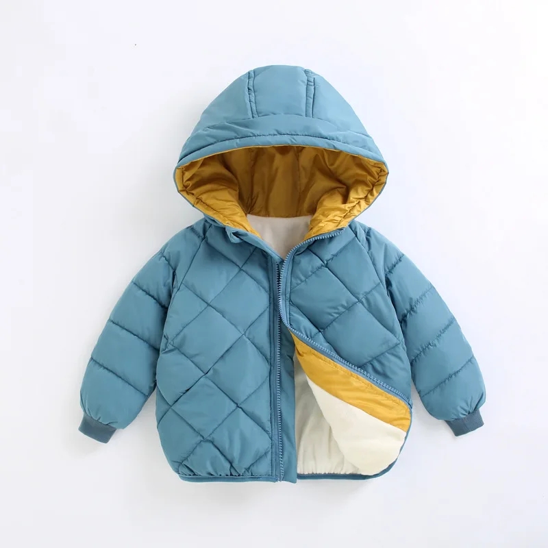 カジュアルベビーガールズ冬服キッズライトダウンコートフード付 - Winter Clothing Baby Boy のレビューと価格