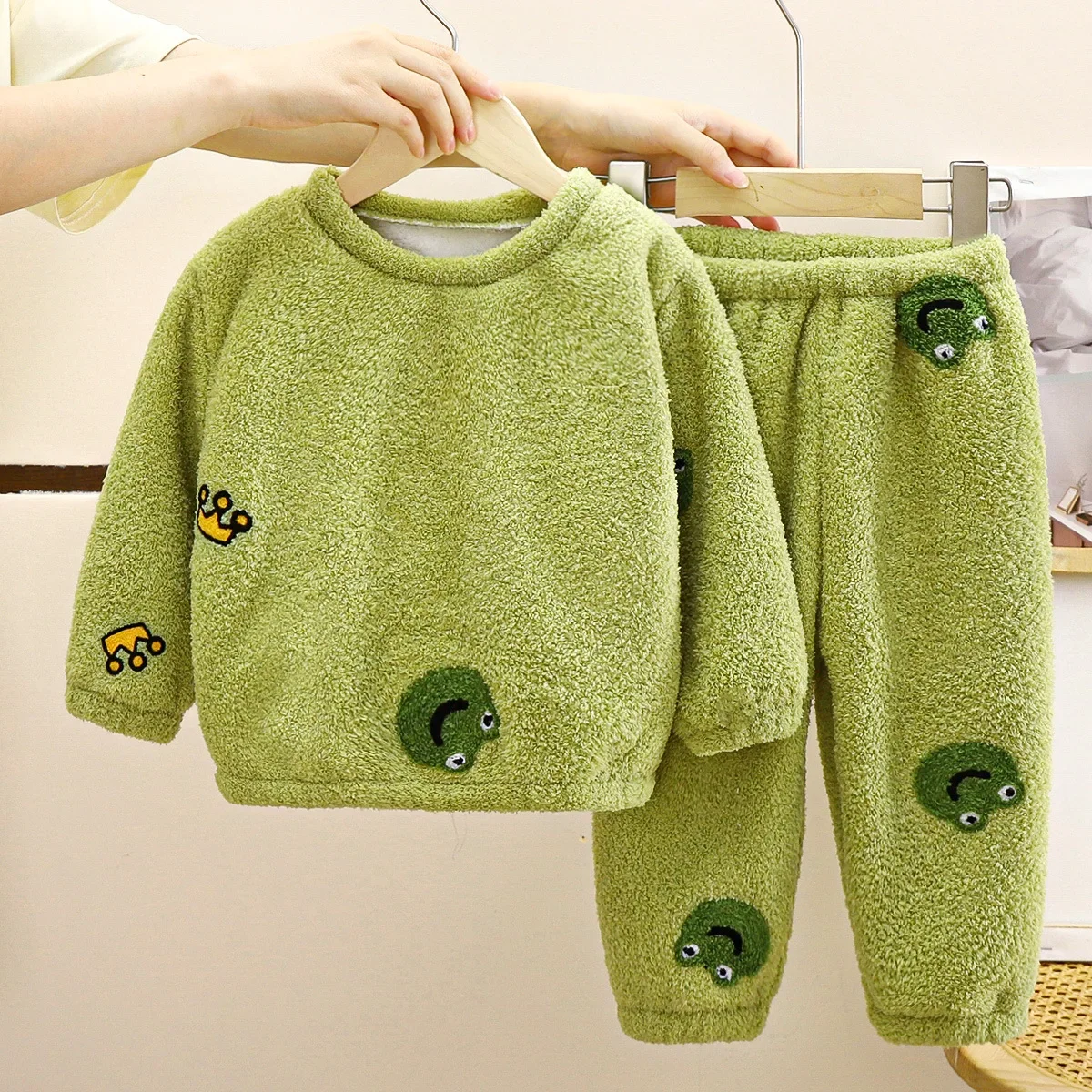 男の子と女の子のためのフリースのパジャマ,暖かくてかわいい, - Winter Clothing Baby Boy のレビューと価格