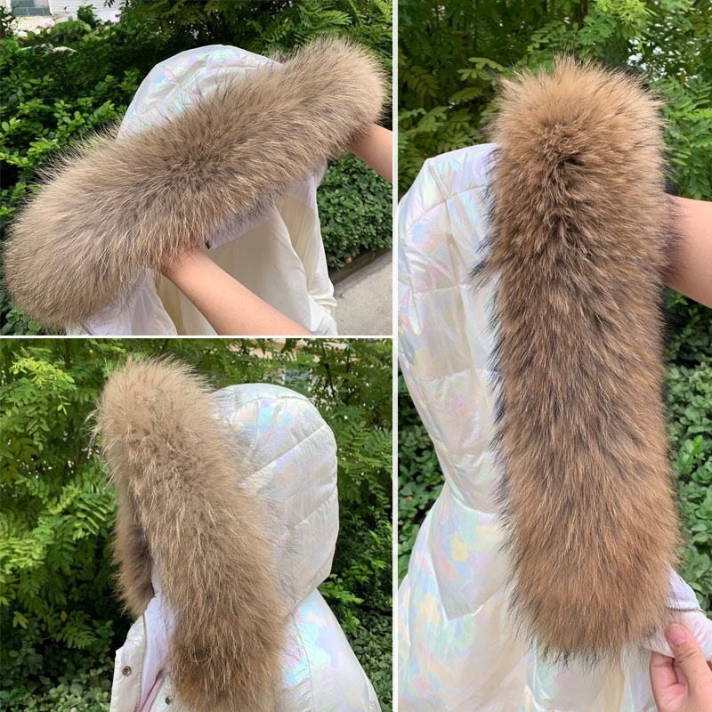 女性用の本物の毛皮の襟,冬用の女性用コートパーカー,アライグ - Winter Clothing Color のレビューと価格