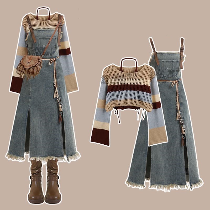 2026年春新作ヴィンテージデニムスカートマッチングセット  - Winter Clothing Vintage のレビューと価格