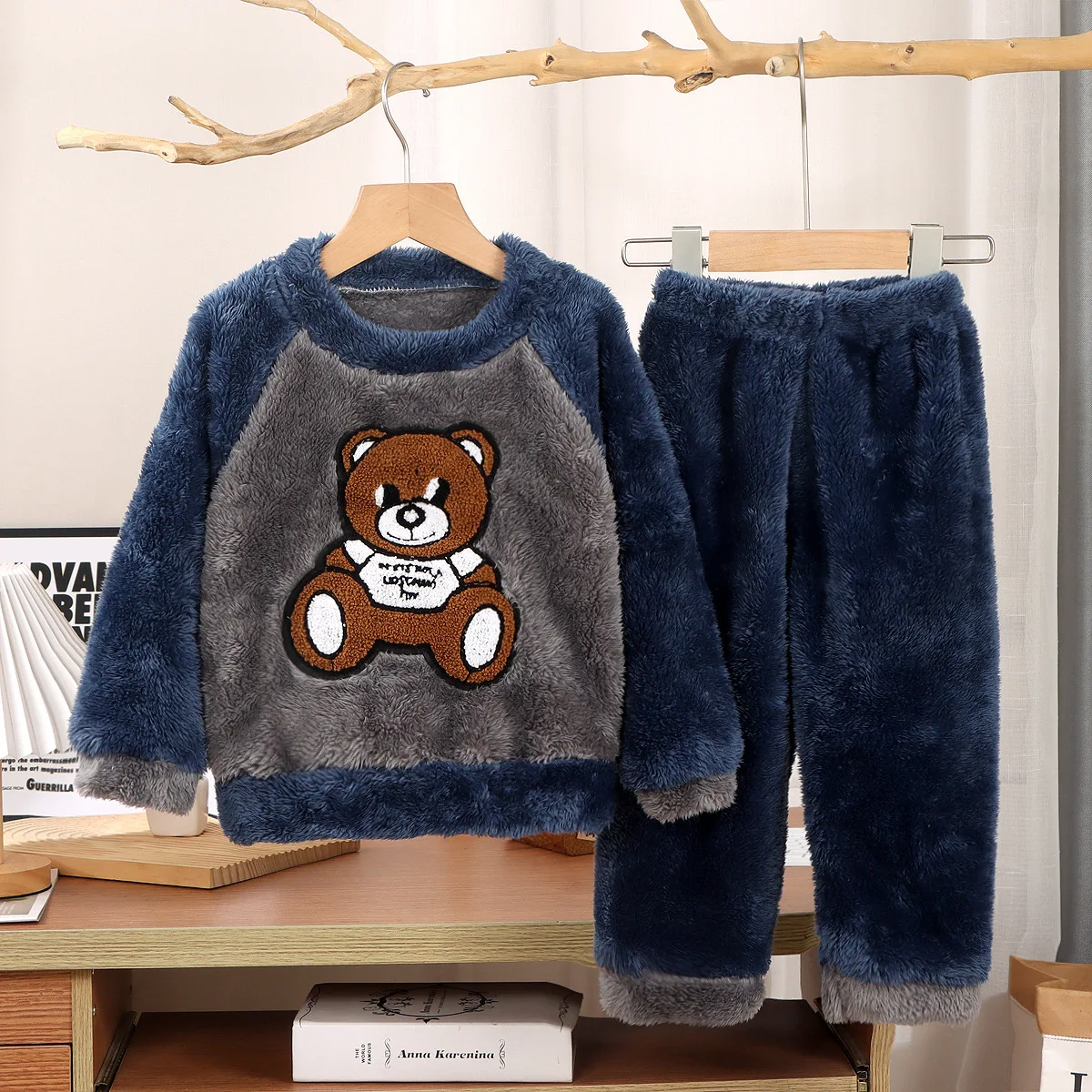 秋冬子供厚み暖かいソフトフランネルパジャマ赤ちゃん男の子女の - Winter Clothing Baby Boy のレビューと価格