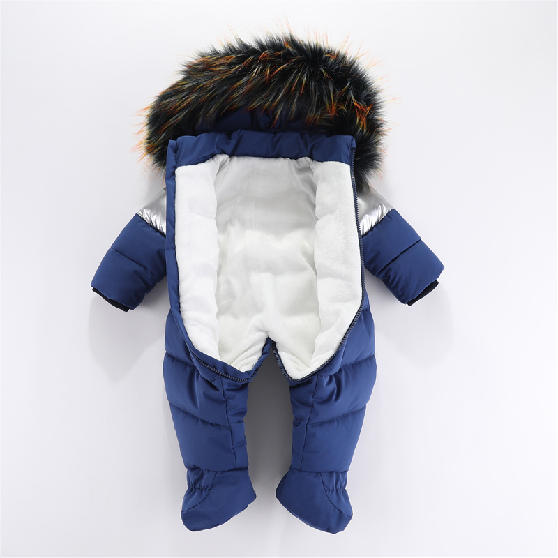 冬新生児ロンパース手袋付き暖かい厚みのある女の赤ちゃん服フー - Winter Clothing Baby Boy のレビューと価格