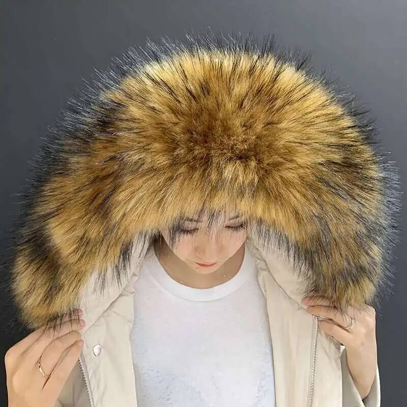 取り外し可能なフェイクファーカラー特大ウォームフェイクファー - Winter Clothing Clearance Sale のレビューと価格