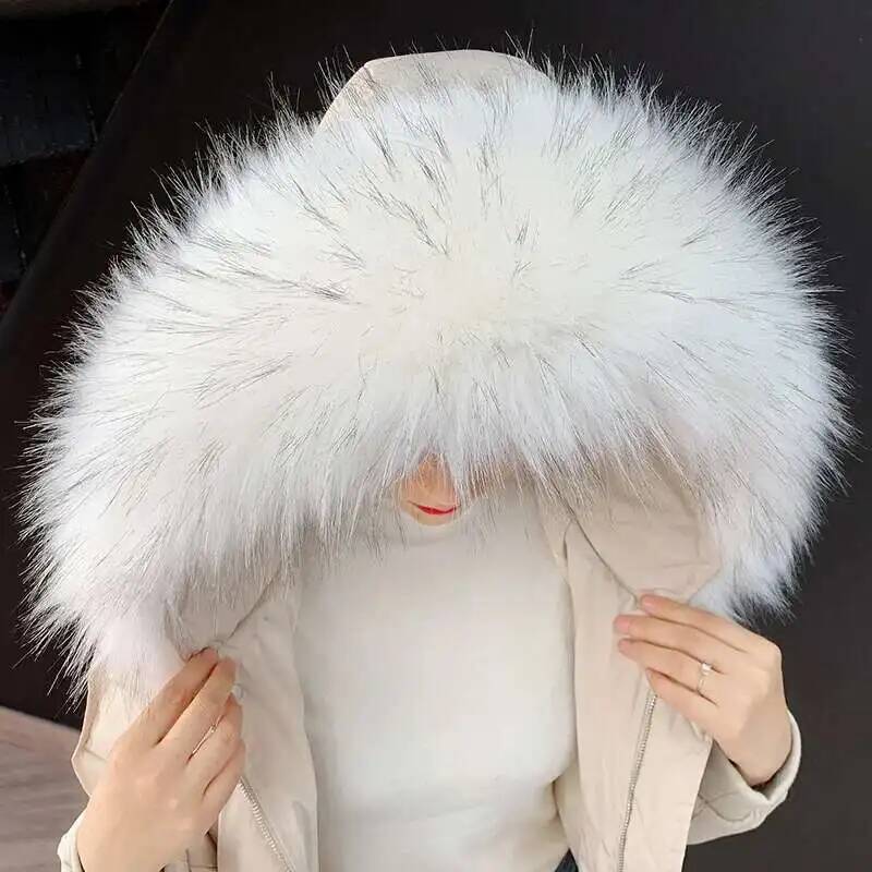 取り外し可能なフェイクファーカラー特大ウォームフェイクファー - Winter Clothing Clearance Sale のレビューと価格