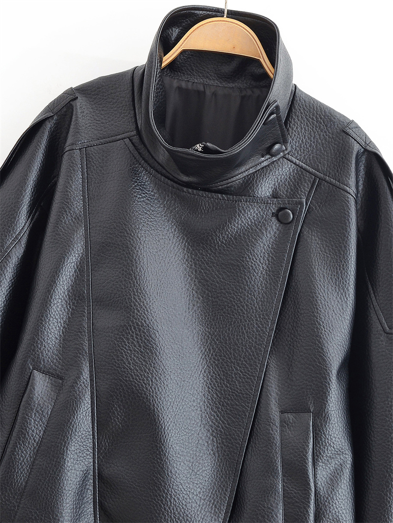 女性のジャケット 2026 秋の新黒長袖ペブルフェイクレザー - Winter Clothing Trends 2026 のレビューと価格