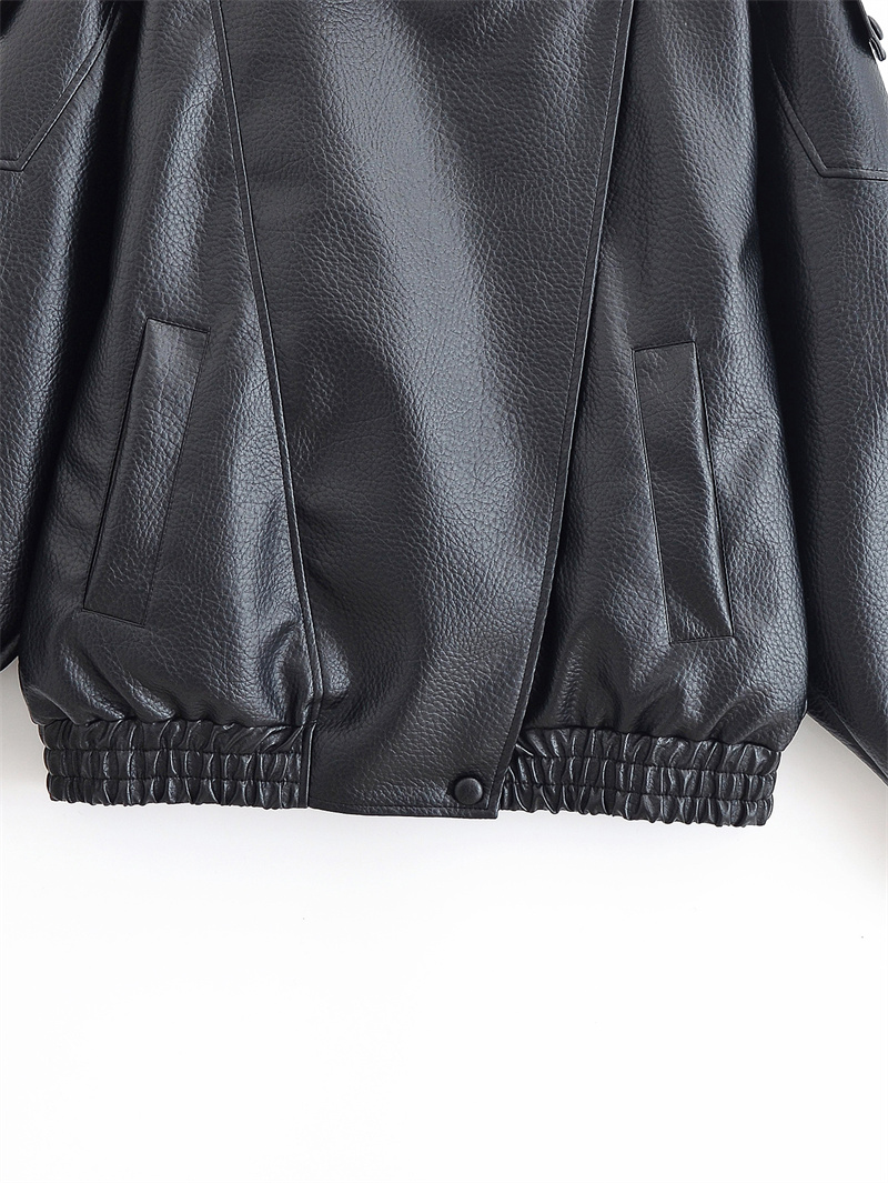 女性のジャケット 2026 秋の新黒長袖ペブルフェイクレザー - Winter Clothing Trends 2026 のレビューと価格