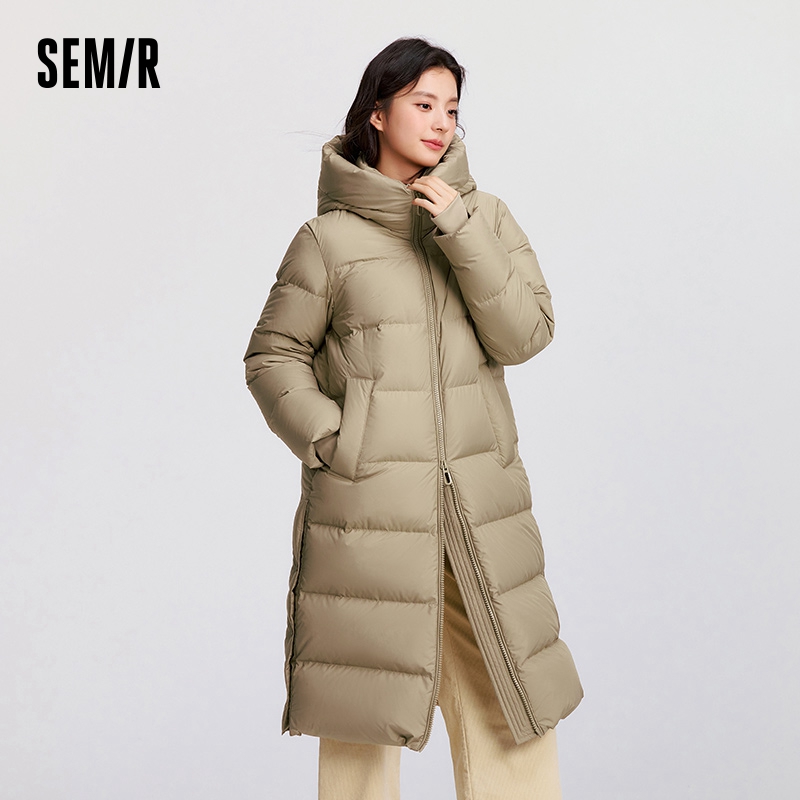 セミールダウンジャケット女性ロング丈フード付きルーズ 202 - Winter Clothing Trends 2026 のレビューと価格