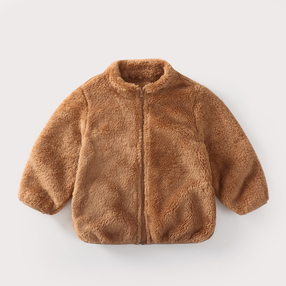 ファッション子供男の子無地ぬいぐるみコート秋冬暖かい赤ちゃん - Winter Clothing Baby Boy のレビューと価格