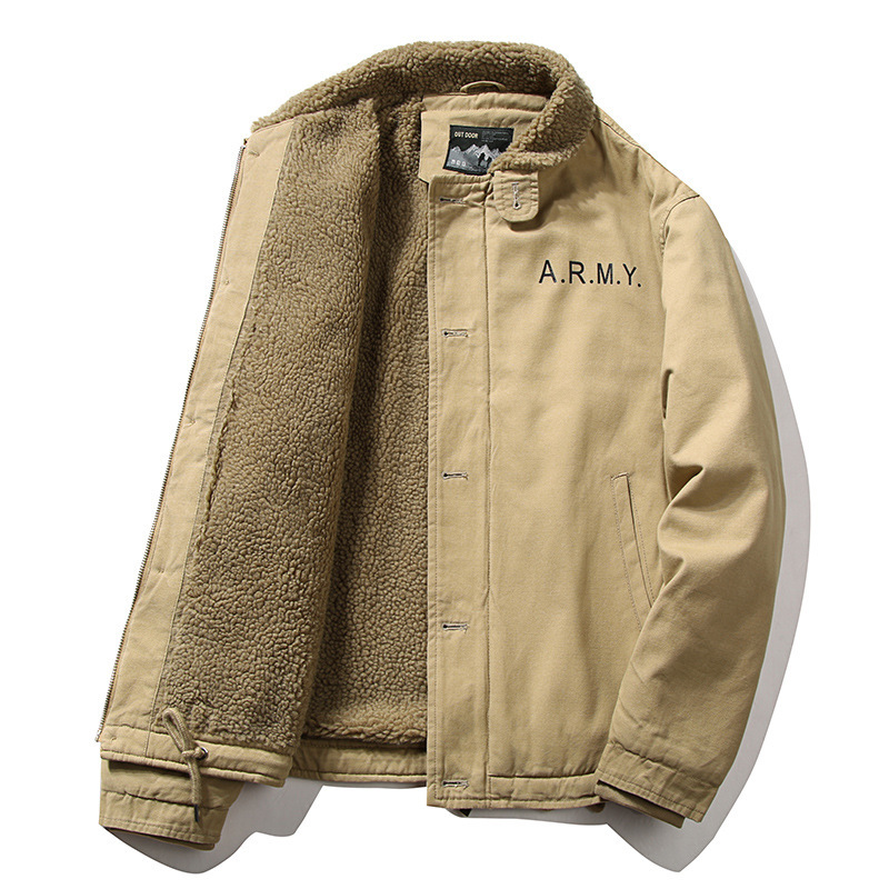 男性フリース冬のジャケット暖かいコートボンバージャケット厚い - Quality Winter Clothing Bomber Jacket のレビューと価格