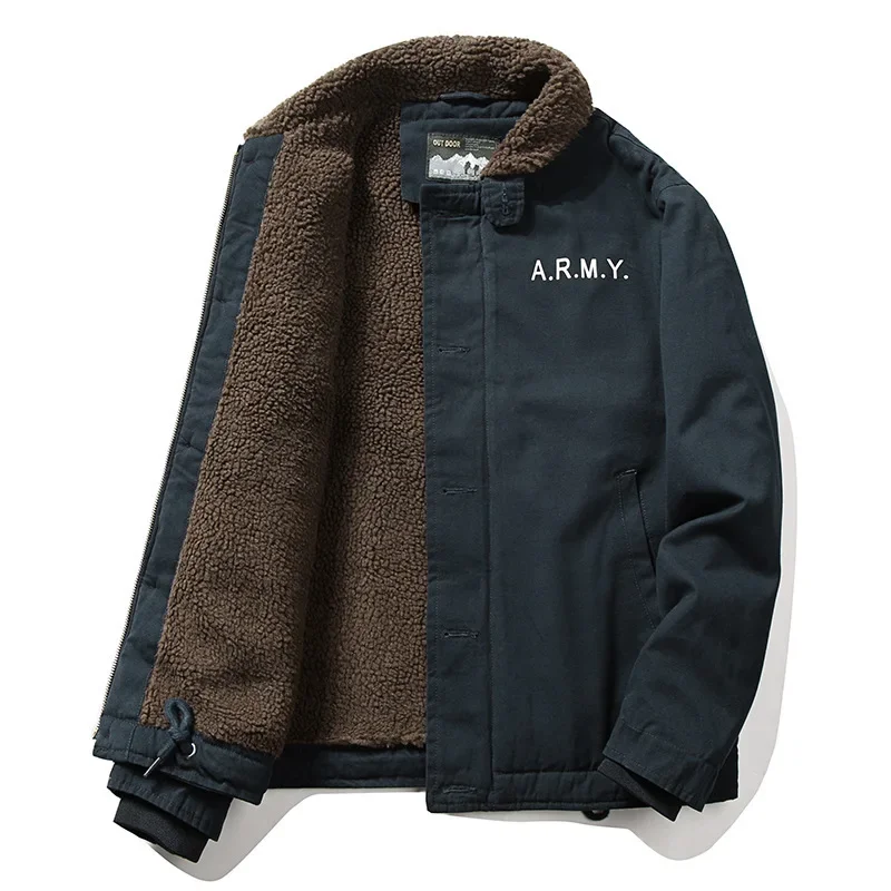 男性フリース冬のジャケット暖かいコートボンバージャケット厚い - Quality Winter Clothing Bomber Jacket のレビューと価格