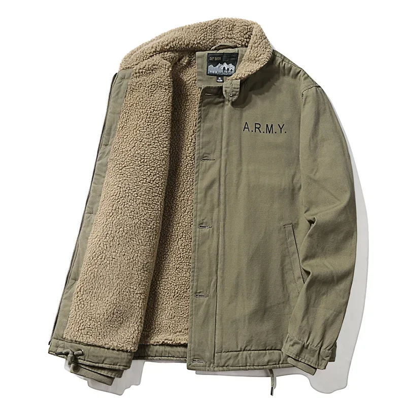 男性フリース冬のジャケット暖かいコートボンバージャケット厚い - Quality Winter Clothing Bomber Jacket のレビューと価格