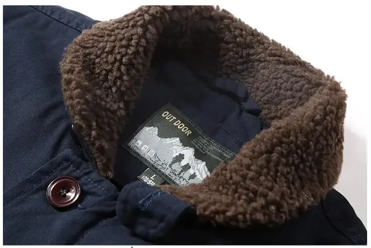 男性フリース冬のジャケット暖かいコートボンバージャケット厚い - Quality Winter Clothing Bomber Jacket のレビューと価格