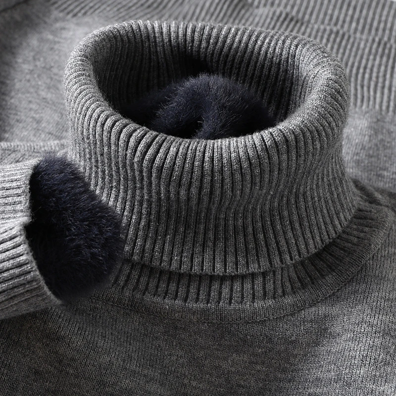 スウェットウェアメンズ抗ピリング高品質ニットタートルネックセ - Quality Winter Clothing のレビューと価格